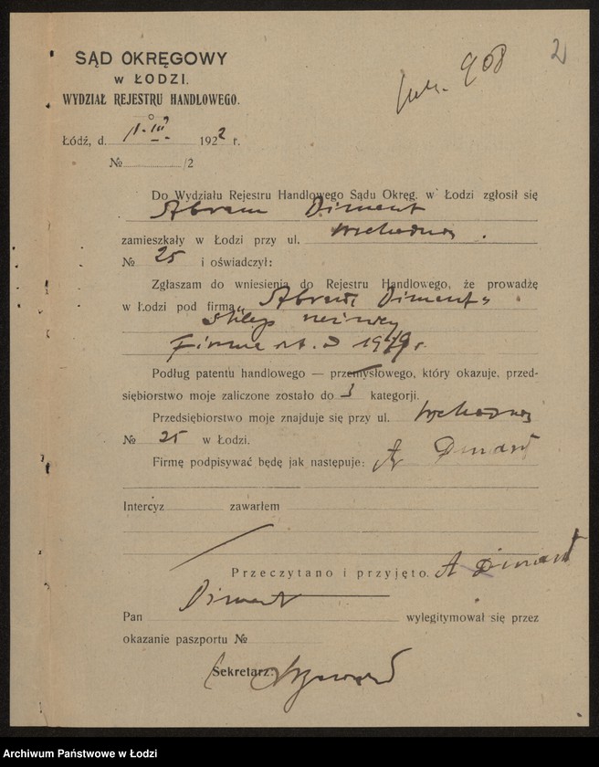 Obraz 4 z jednostki "Abram Dimant- prowadzenie sklepu rzeźniczego"