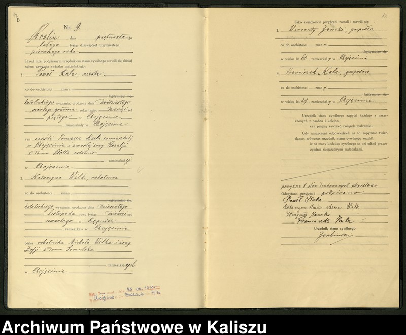 Obraz 12 z jednostki "[Księga małżeństw]"