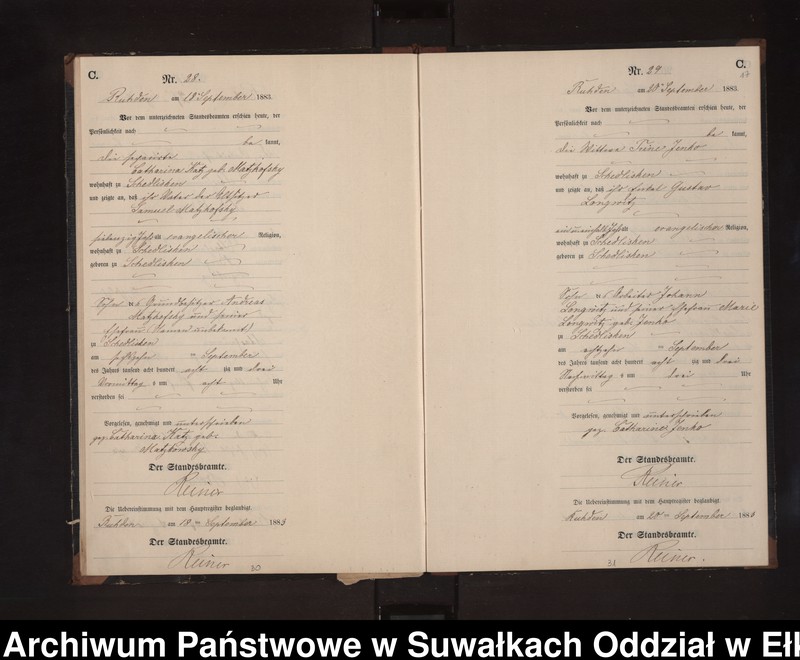 image.from.unit.number "Sterbe-Neben-Register des Preussischen Standes-Amtes Stasswinnen Kreis Loetzen"