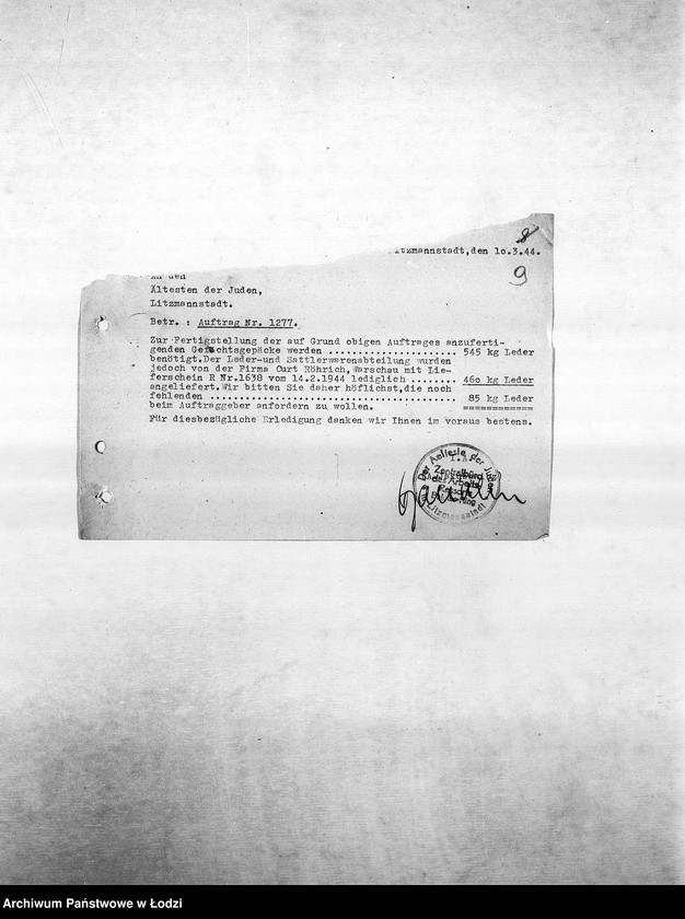 Obraz 12 z jednostki "Arbeitsressort [Produkcja i zapotrzebowanie materiałów dla resortów pracy]"