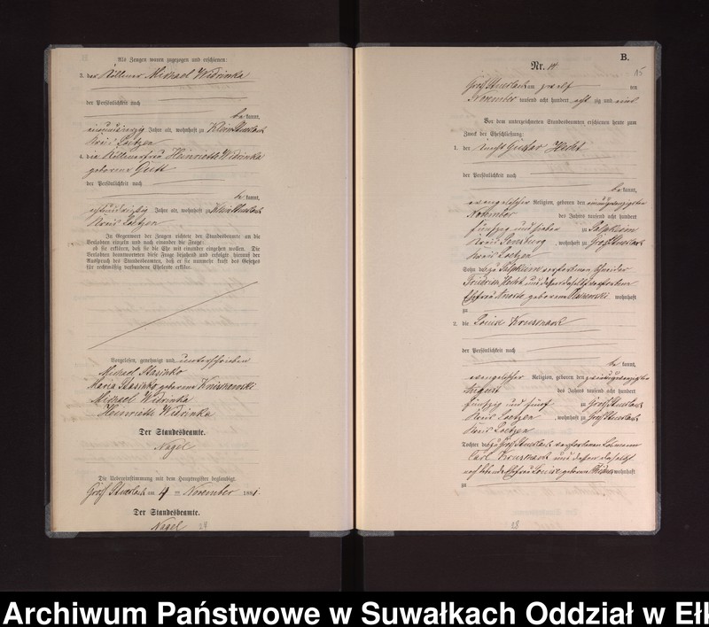 image.from.unit.number "Heiraths-Neben-Register des Preussischen Standes-Amtes Gross Stüerlack Kreis Loetzen"