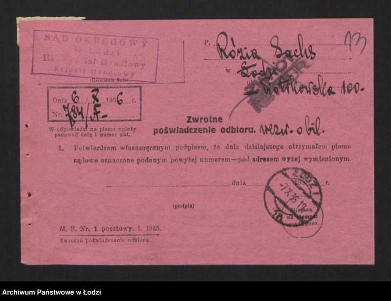 Obraz 15 z jednostki "Rózia Sachs - pracownia kapeluszy damskich"