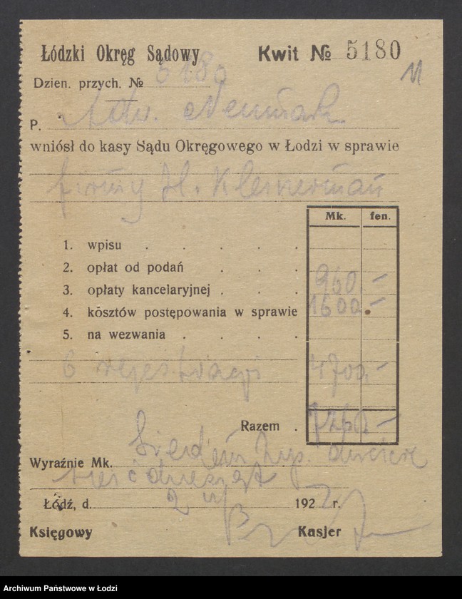 Obraz 13 z jednostki "Herman Kleinerman- biuro ekspedycyjno-handlowe"