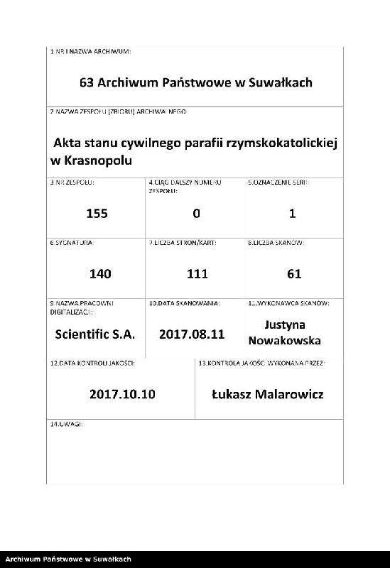 image.from.unit.number "Duplikat aktov rodivšichsja, brakosočetavšichsja i umieršich po Krasnopolskomu prichodu za 1911 god"