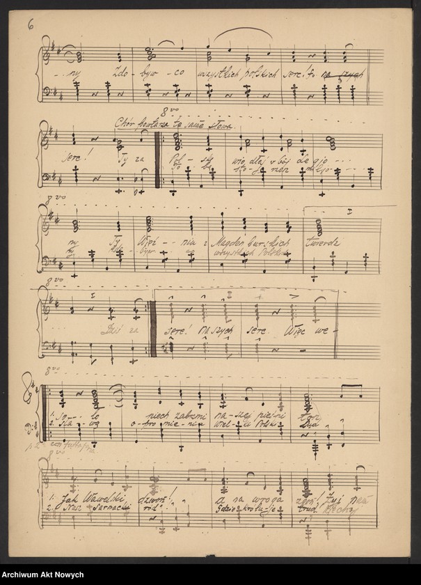 image.from.unit.number "Józef Mielczarek - Czarski. "Witaj wodzu, marsz triumfalny". Partytura."
