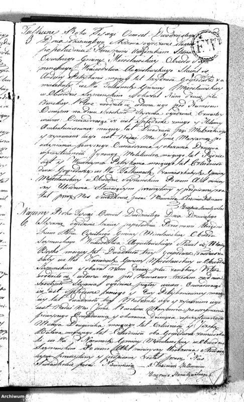 image.from.unit.number "Akta Urodzonych Gminy Mirosławskiey na Rok 1820"