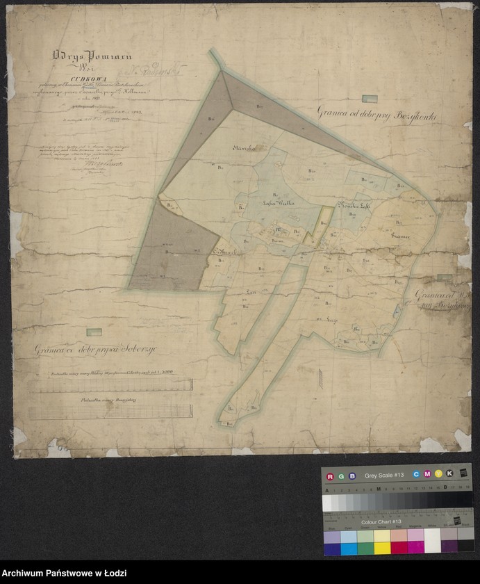 Obraz 1 z jednostki "Odrys Pomiaru Wsi Cudkowa położonej w Ekonomii Gidle ..."