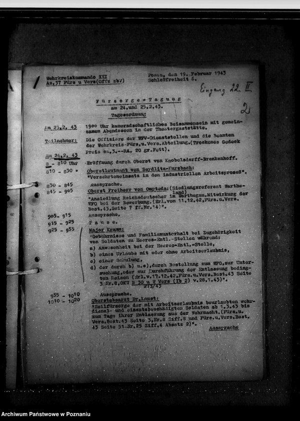 Obraz 7 z jednostki "Dienstbesprechung der Landräte und Oberbürgermeister am 22.4.1943 in Hohensalza - Inowrocław"