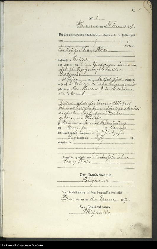 Obraz 4 z jednostki "Księga zgonów"