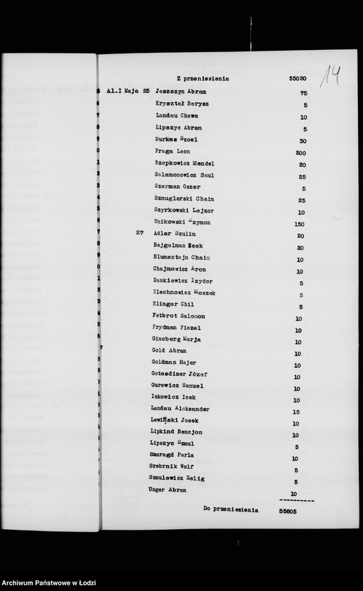 Obraz 18 z jednostki "Rejestr poborczy"