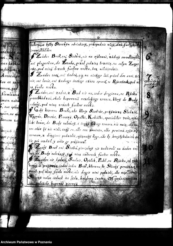 Obraz 15 z jednostki "Or. Rada miasta Poznania nadaje bractwu budniczemu nowy statut, składający się z 35 paragrafów."