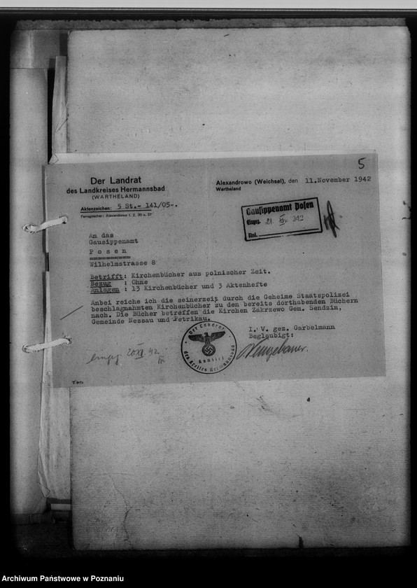 Obraz 10 z jednostki "Einziehungsprotokolle [ksiąg kościelnych] Kreis Hermannsbad [Ciechocinek powiat Aleksandrów Kujawski, województwo bydgoskie]"