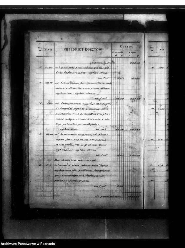 Obraz 19 z jednostki "Podkładki techniczne budowy jazów betonowych Spółki Regulacji Dojcy powiat wolsztyński"