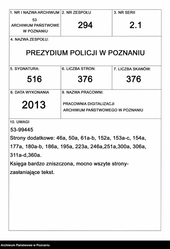 Obraz 1 z jednostki "A. betr. das polnische National Komitee für das Grossherzogtum Posen"