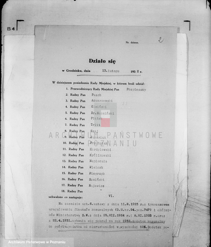 Obraz 6 z jednostki "Daniny komunalne miasta Grodziska"