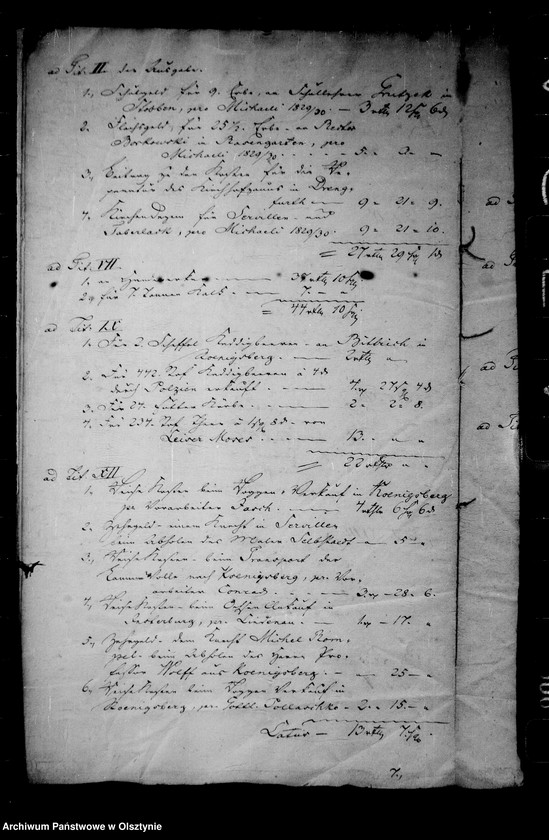 image.from.unit.number "Cassen- Extract ---der Administrations- Casse in Steinort"