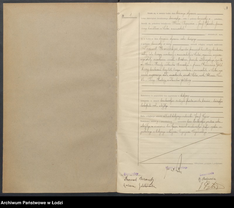 Obraz 3 z jednostki "Akta małżeństw od numeru 1 do numeru 600"