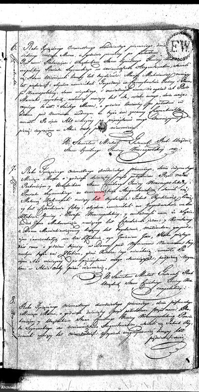 image.from.unit.number "Akta Zeszłych Gminy Krasnopolskiey R-ku 1821. Powiat Seyneński Województwa Augstowskiego."