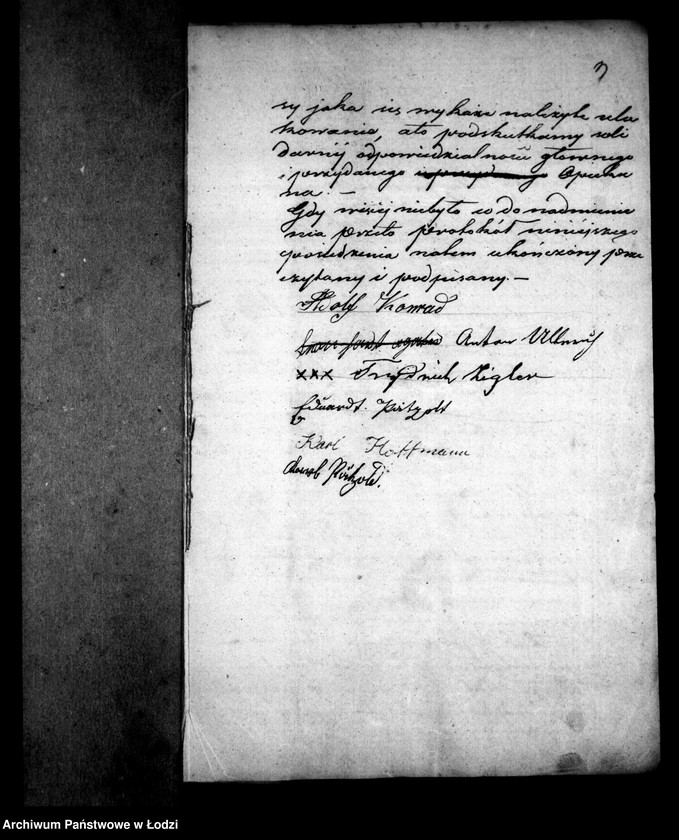 Obraz 7 z jednostki "Akta tyczące się ustanowienia opieki nad nieletnimi Marią i Frydrychem Konrad po zmarłej Ernestynie z Petzoldów Konrad"