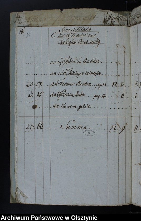 image.from.unit.number "Jahr Kirchen Rechnung der Waltersdorfschen Kirche aller Einnahme und Ausgabe wie auch Bau-Rechnung"