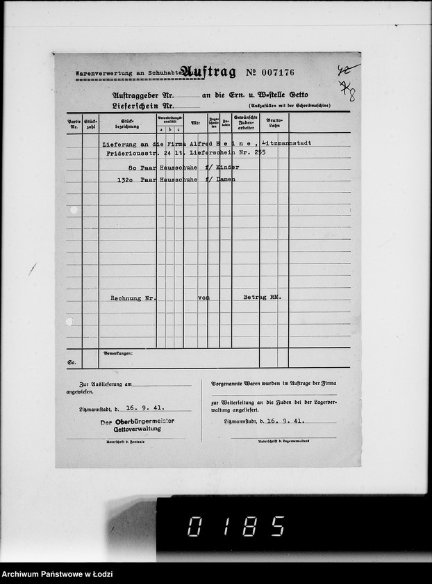 Obraz 12 z jednostki "Firma Heine Litzmannstadt.[Zakup obuwia i towarów włókienniczych]"