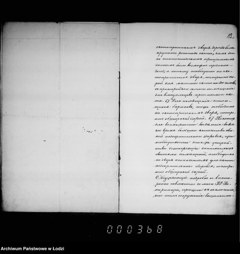 Obraz 12 z jednostki "O postrojke dobavočnych saraev pri gorodskoj skotobojne"