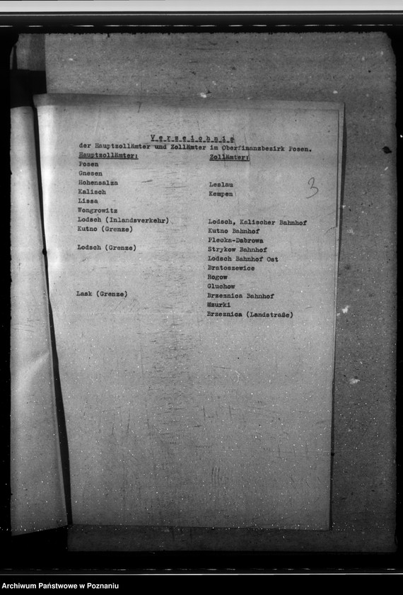 Obraz 7 z jednostki "Verzeichnisse der Finanzämter, Zollämter. Auskunft aus dem Strafregister"