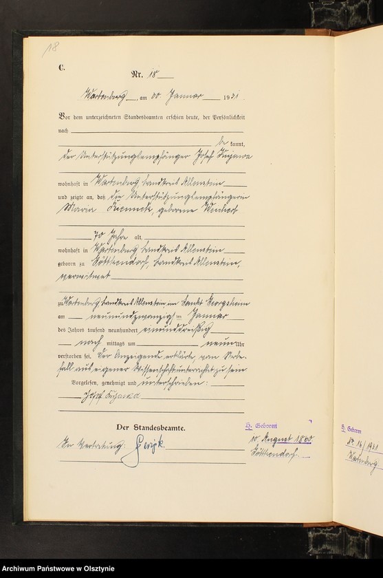 image.from.unit.number "Sterbe-Haupt-Register Nr 1 - 110"