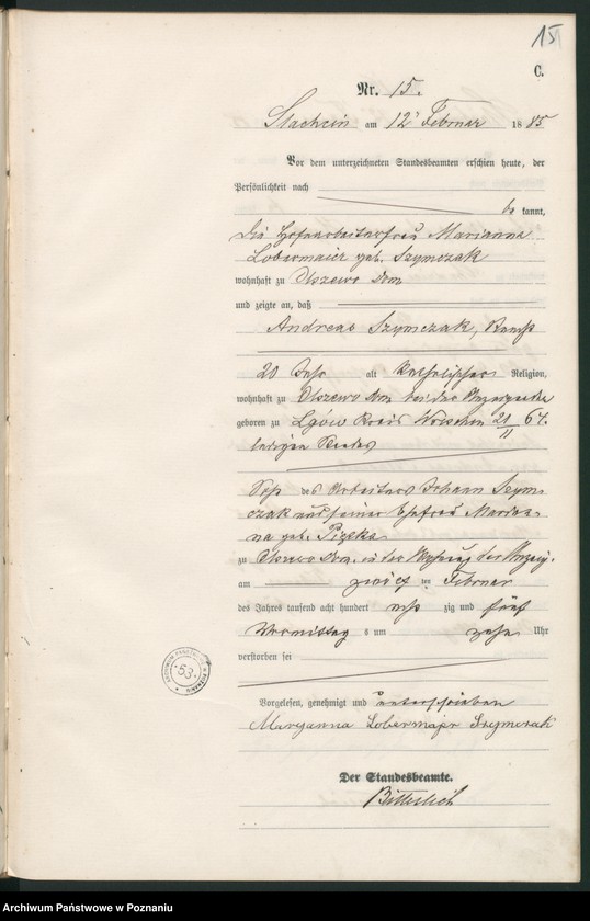 Obraz 18 z jednostki "Księga zgonów"