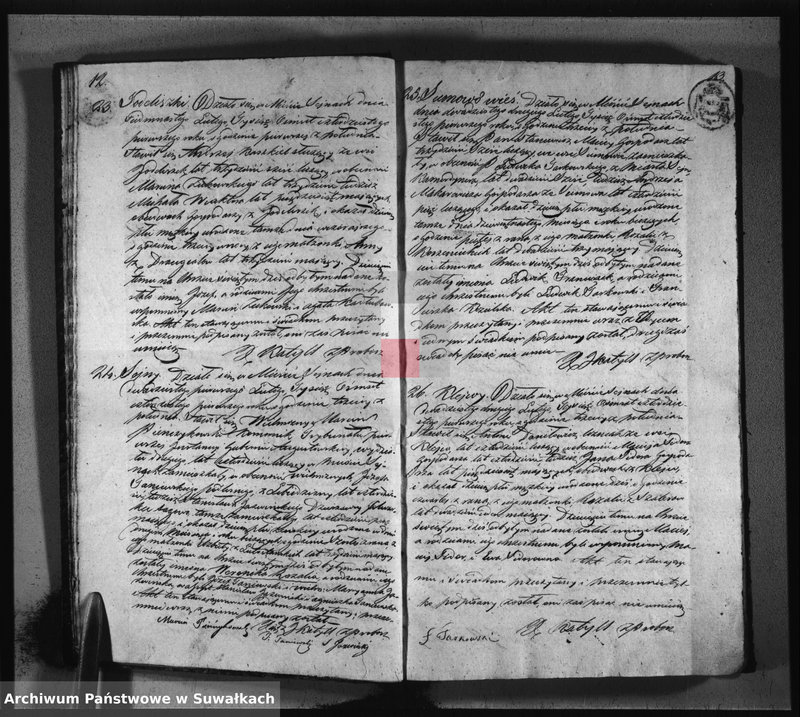 image.from.unit.number "Akta urodzonych, zaślubionych i umarłych parafii sejneńskiej z roku 1841"