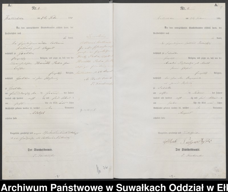 image.from.unit.number "[Geburts-Haupt-Register des Königlich Preussischen Standes-Amtes Kallischken Kreis Johannisburg]"