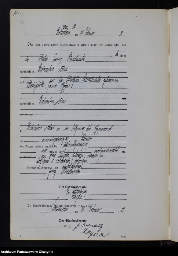 image.from.unit.number "Sterbe-Neben-Register Nr 1 - 85"