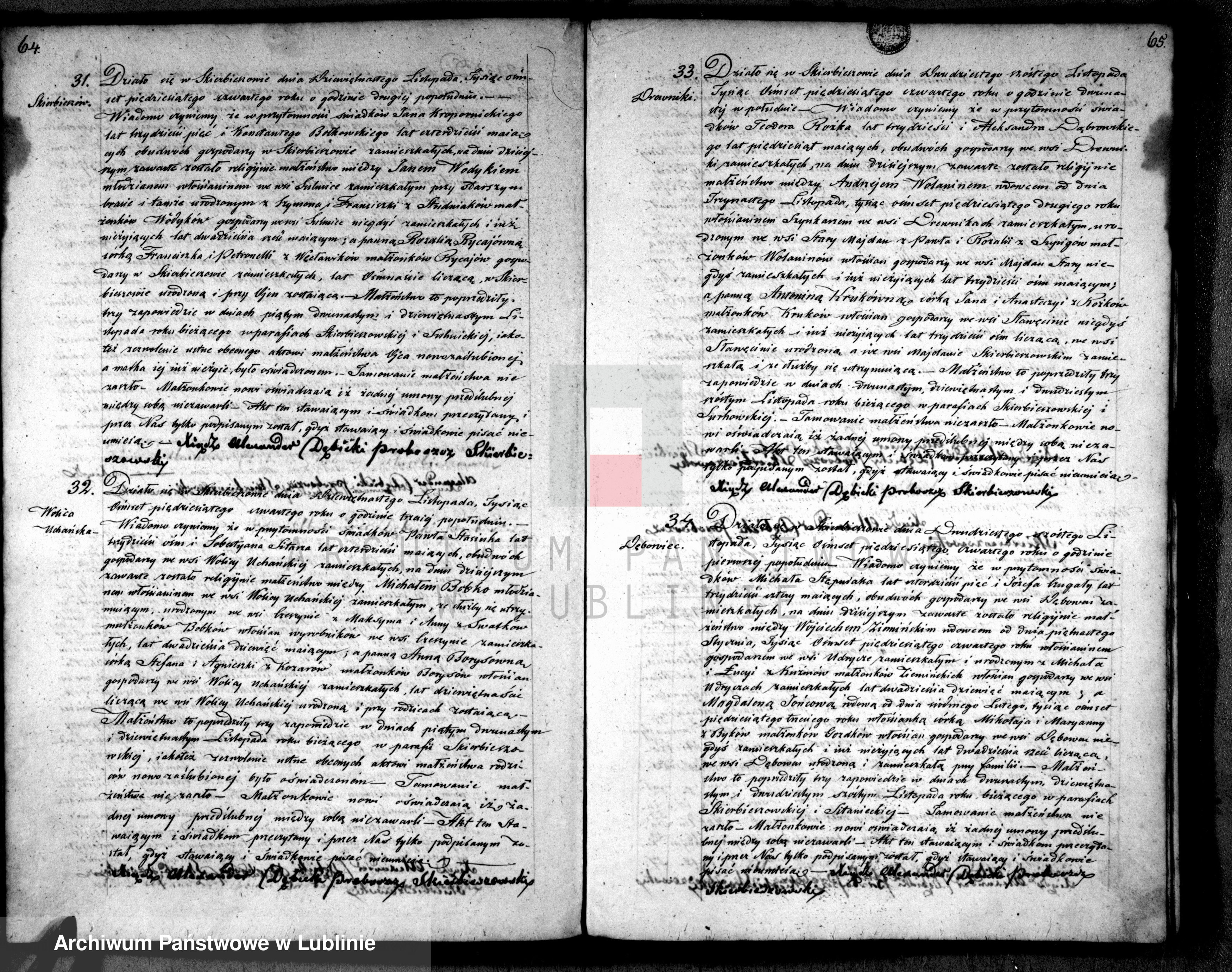 Skan z jednostki: Księga urodzeń, małżeństw i zgonów