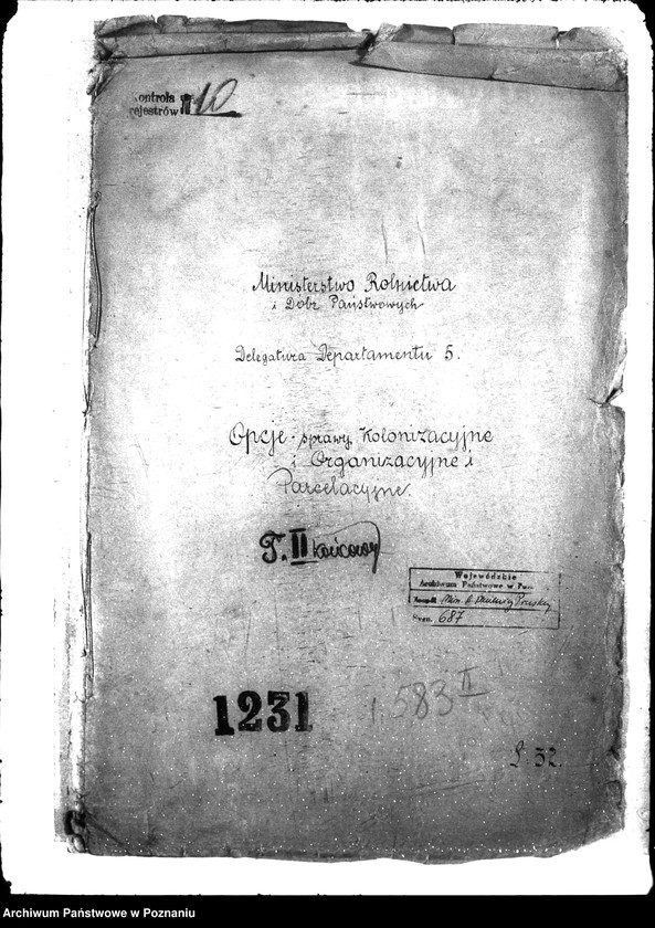 Obraz 4 z jednostki "Opcje, sprawy kolonizacyjne, przewłaszczenia, eksmisje kolonistów [organizacyjne i parcelacyjne]"
