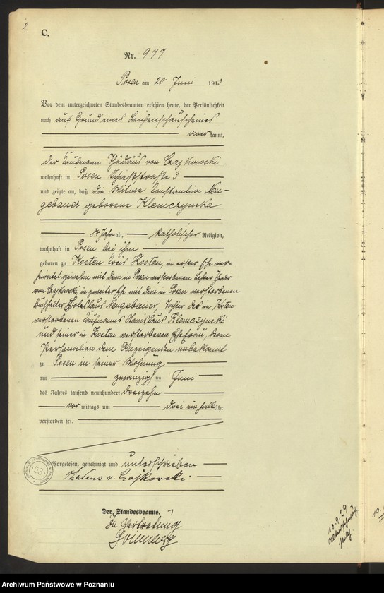 Obraz 4 z jednostki "Księga miejscowa zgonów tom III [Rejestr główny zgonów]"