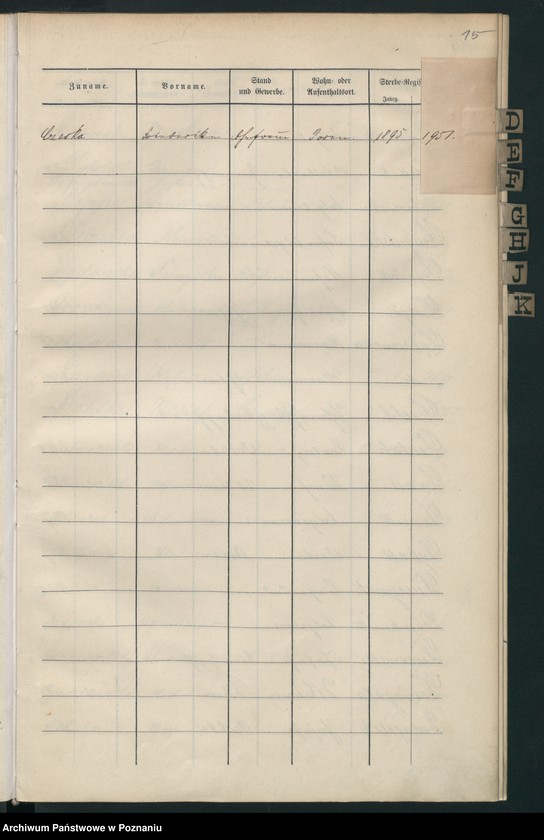 Obraz 18 z jednostki "Spis alfabetyczny zgonów"