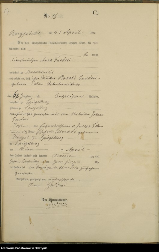 image.from.unit.number "Sterbe-Haupt-Register Nr 1 - 51"