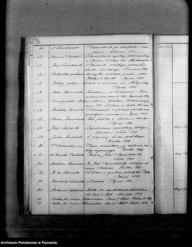 image.from.unit.number "Spis [wykaz] książek w bibliotece Rady Narodowej w Poznaniu."