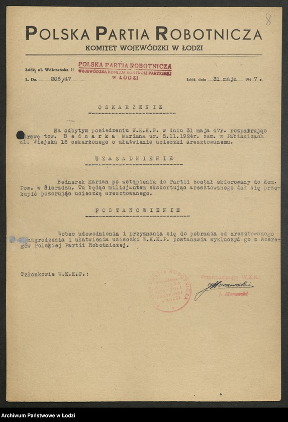 Obraz 9 z jednostki "[Uchwały WKKP A-O]"