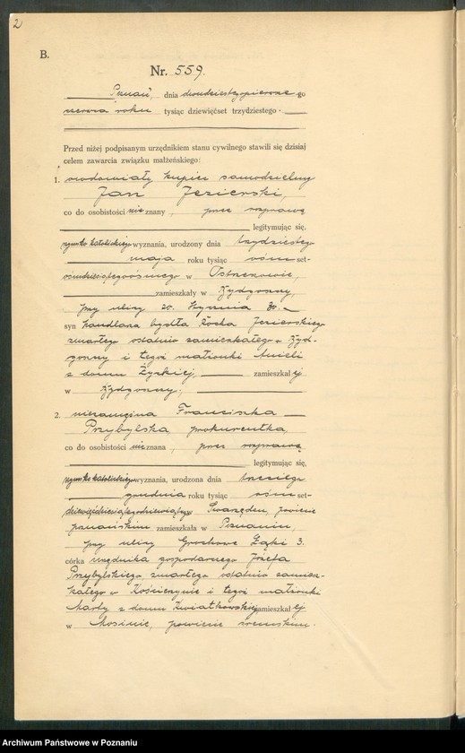 Obraz 4 z jednostki "Księga miejscowa małżeństw tom III [Rejestr główny małżeństw]"