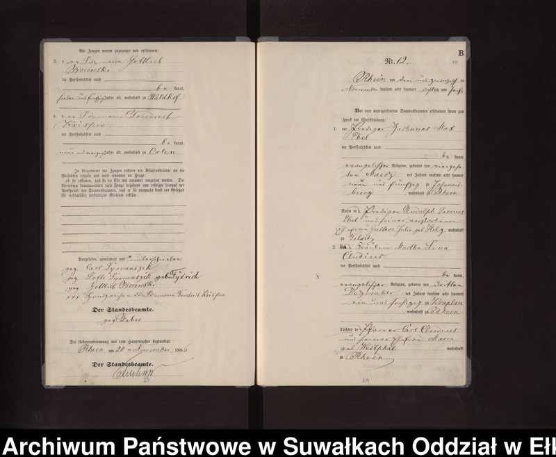 image.from.unit.number "Heiraths-Neben-Register des Preussischen Standes-Amtes Rhein Kreis Loetzen"