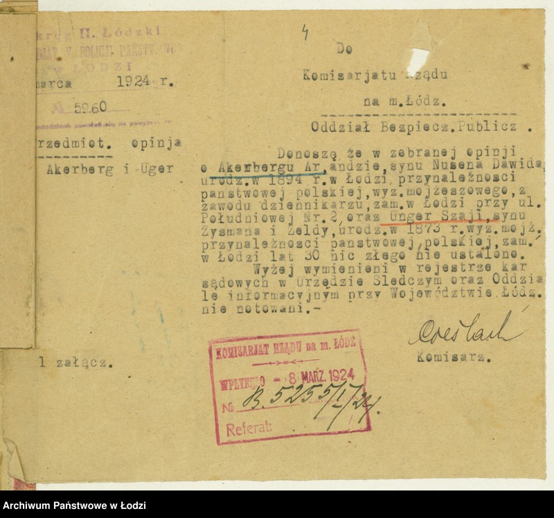 Obraz 7 z jednostki "Centralne T-wo Rodziców Uczniów i Uczennic Żydowskich Szkół Średnich w Łodzi"