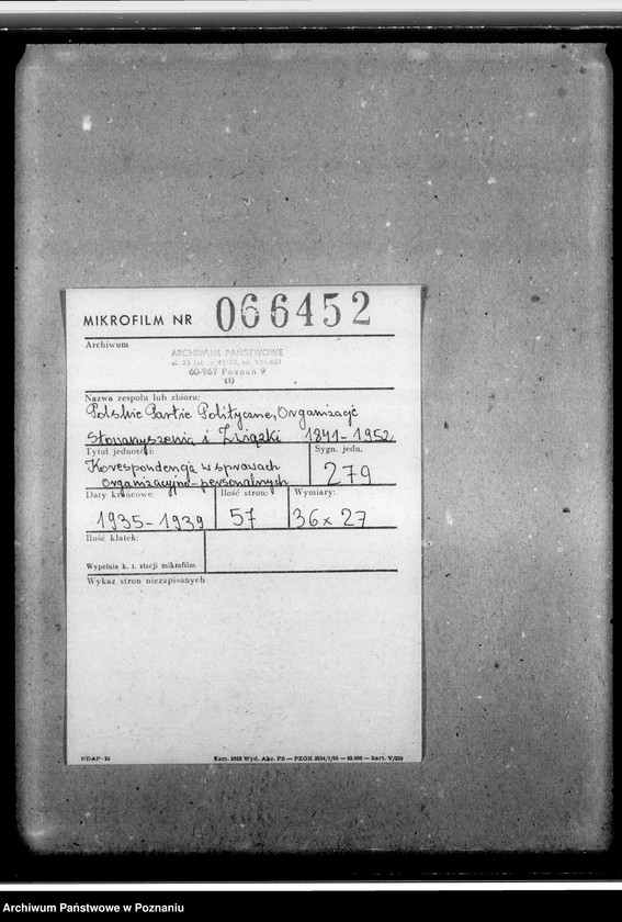 Obraz 2 z jednostki "Korespondencja w sprawach organizacyjno-personalnych"