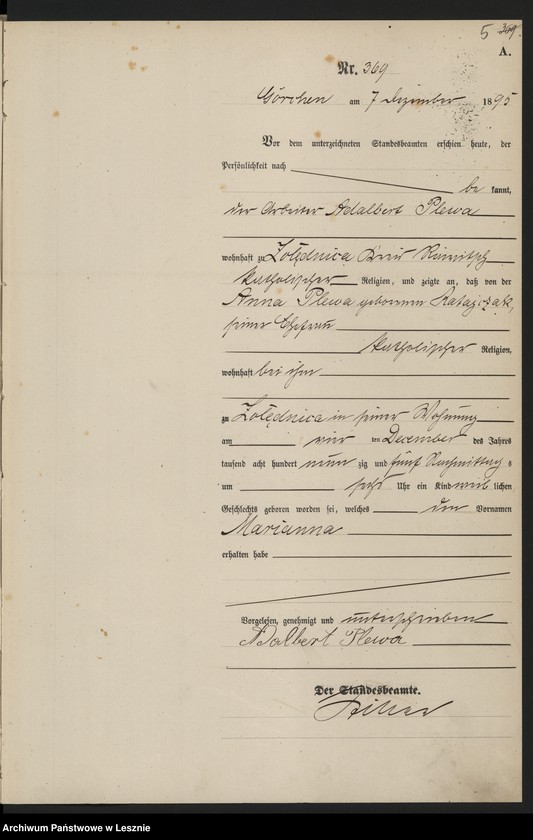 Obraz 8 z jednostki "[Księga urodzeń]"