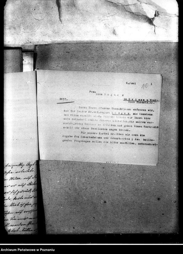 Obraz 14 z jednostki "Korespondencja w sprawie miejscowych Niemców, którzy zginęli w 1939 roku"