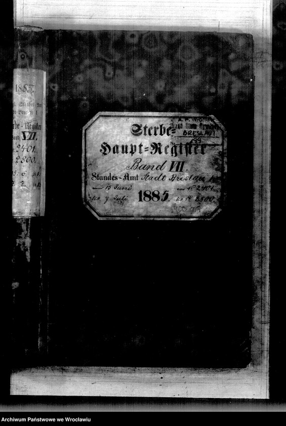 image.from.unit.number "Sterbe-Haupt-Register Breslau I 1885 Band 7"