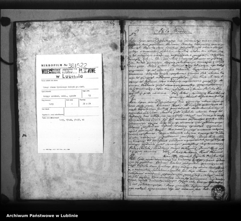 image.from.unit.number "Księga urodzeń, zapowiedzi, małżeństw i zgonów"