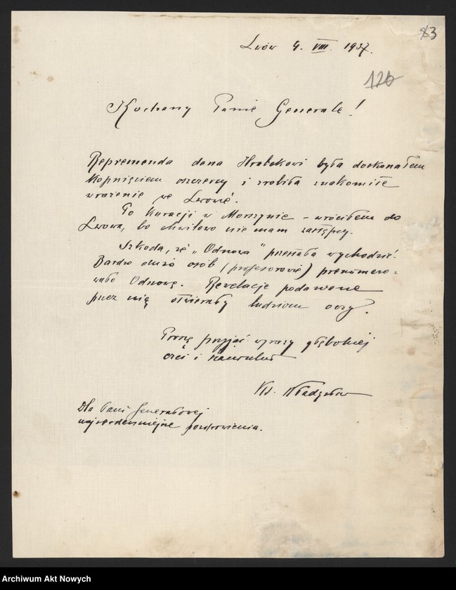 image.from.unit.number "Pilin Władysław, ksiądz. Popularność W. Sikorskiego we Lwowie. Przerwanie wydawania "Odnowy". Życzenia, kondolencje."