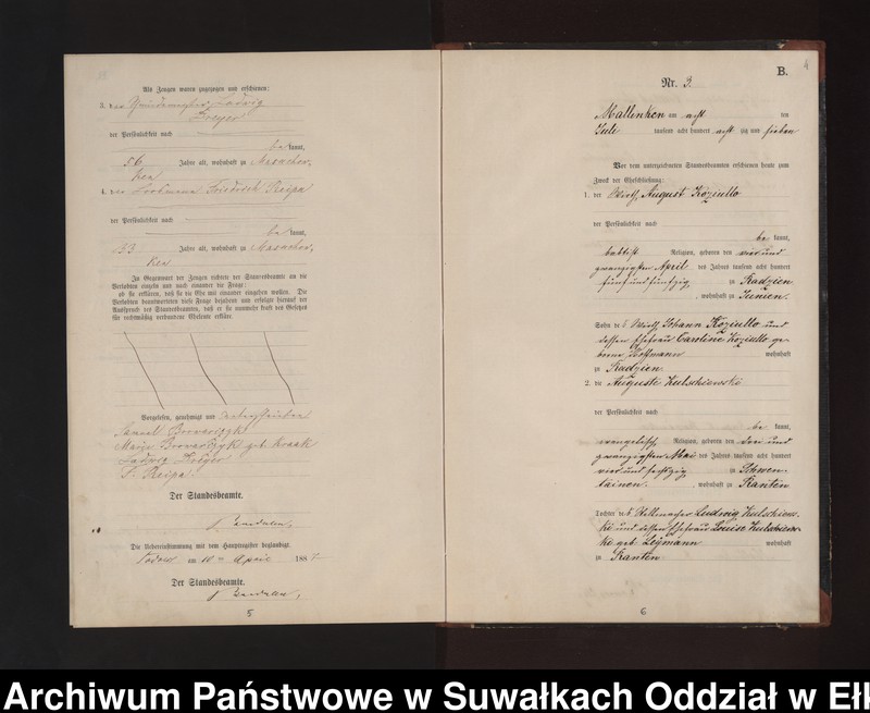 image.from.unit.number "Heiraths-Neben-Register des Preussischen Standes-Amtes Neuhoff Kreis Loetzen"
