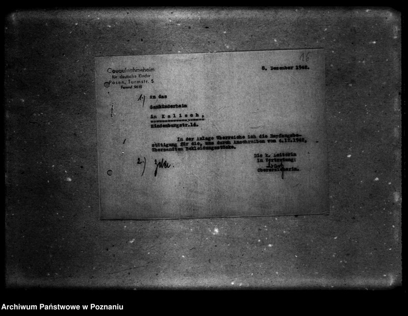 Obraz 20 z jednostki "Schriftwechsel mit anderen. [Korespondencja z innymi zakładami opiekuńczymi]."